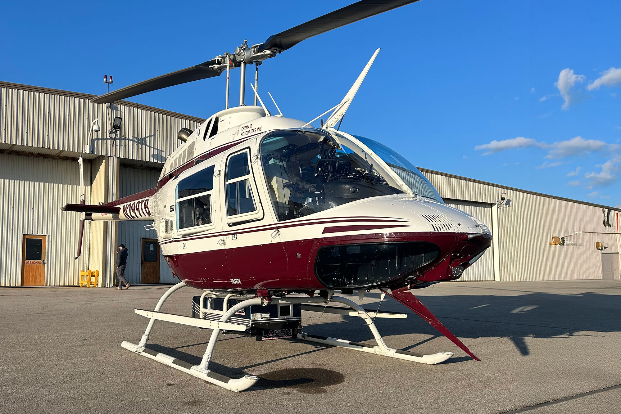 Chemair Helicopter with LIDAR